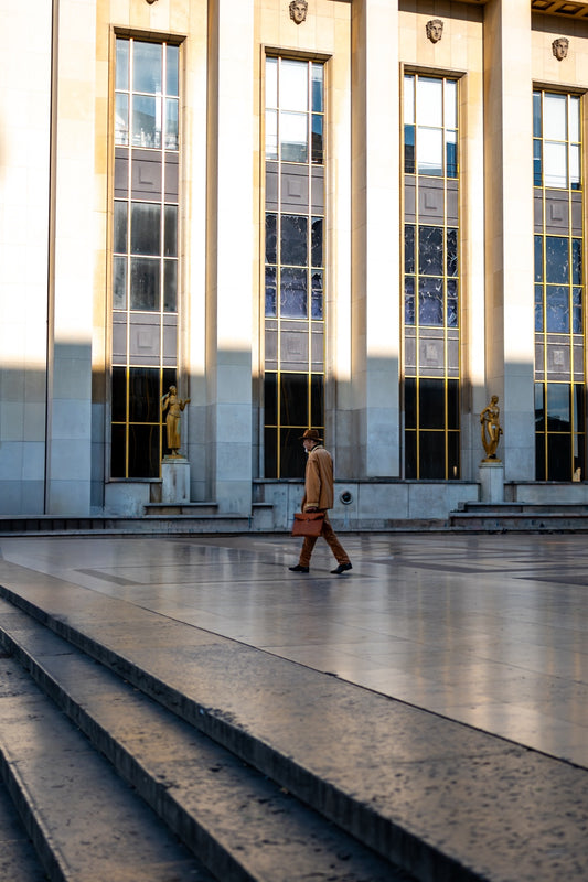 Light and shadows beneath Paris columns