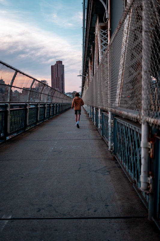 A walk beside the Brooklyn Bridge