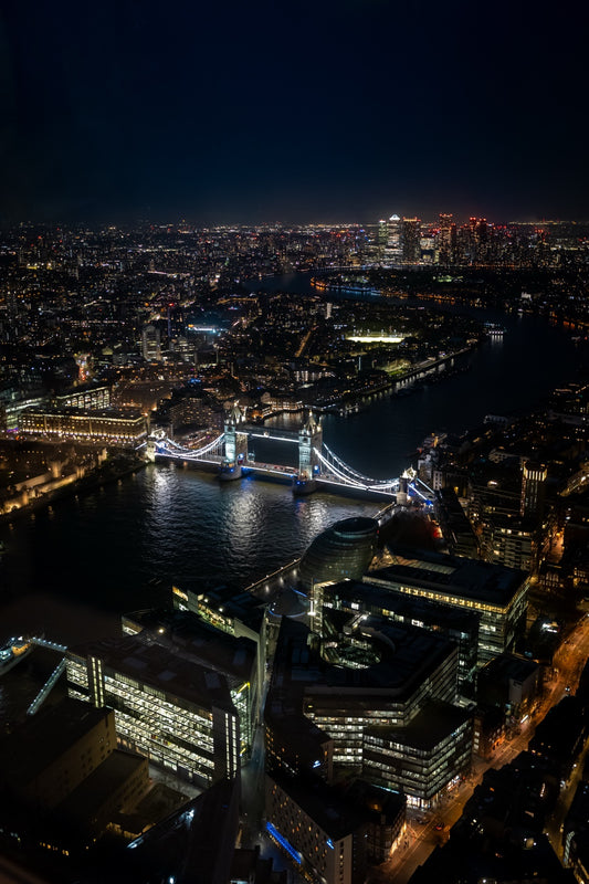 London illuminated after dark